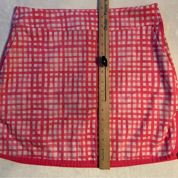 Vineyard Vines Performance Skort Womens 4 Golf Pink White Check athletic sporty - Picture 5 of 7